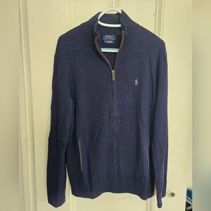 Polo Ralph Lauren Navy Full-Zip Sweater